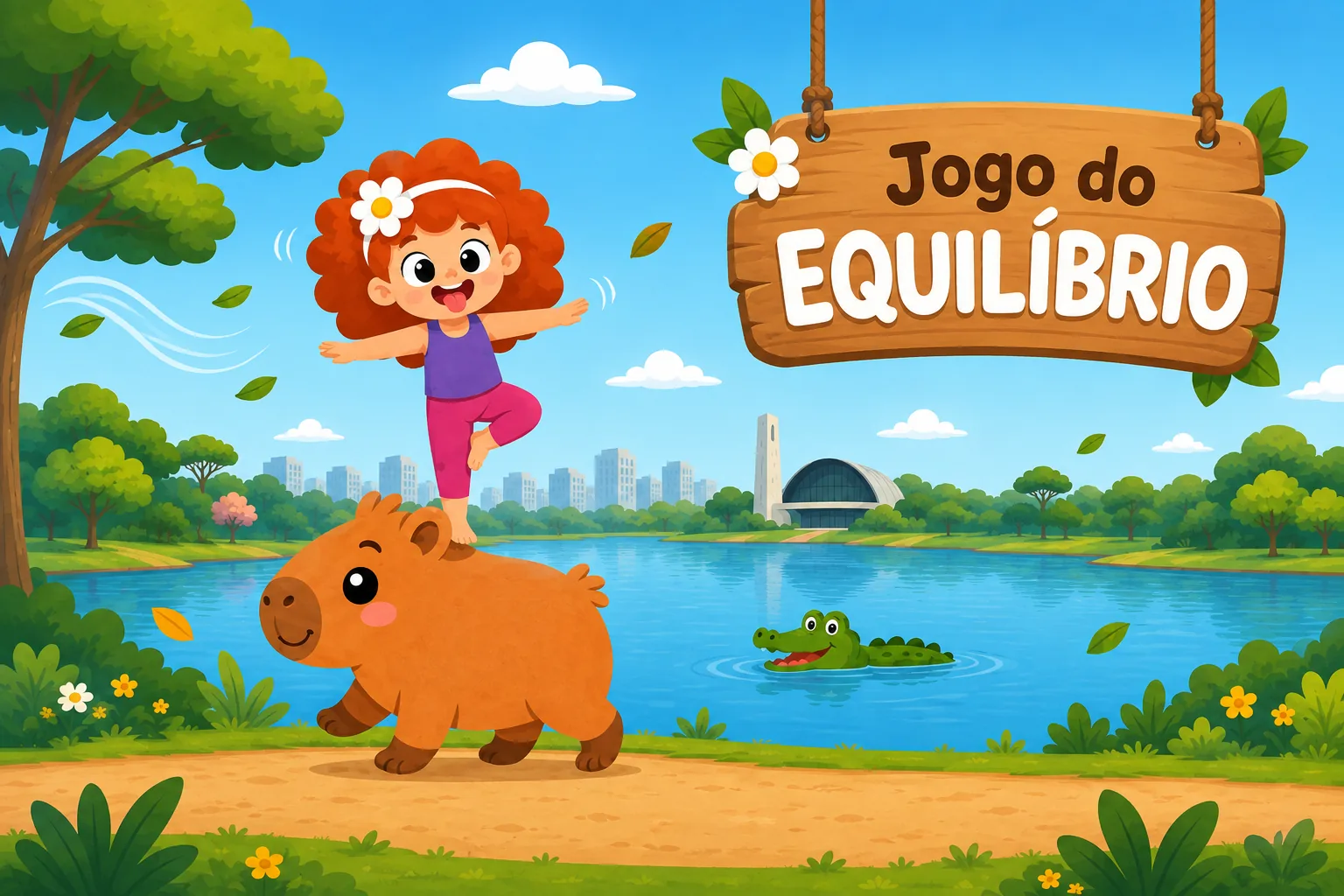 Tela de abertura do Jogo do Equilíbrio